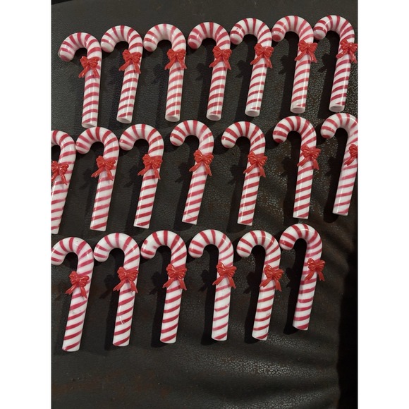 Vtg Blow Mold Candy Cane With Bows String Lights 20 Needs Some Bulbs Replaced - Picture 5 of 6